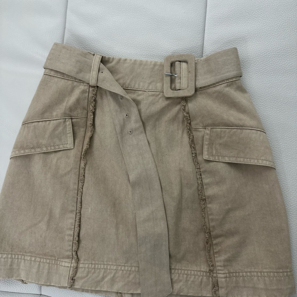 Ramy Brook Tan Mini Skirt with Belt